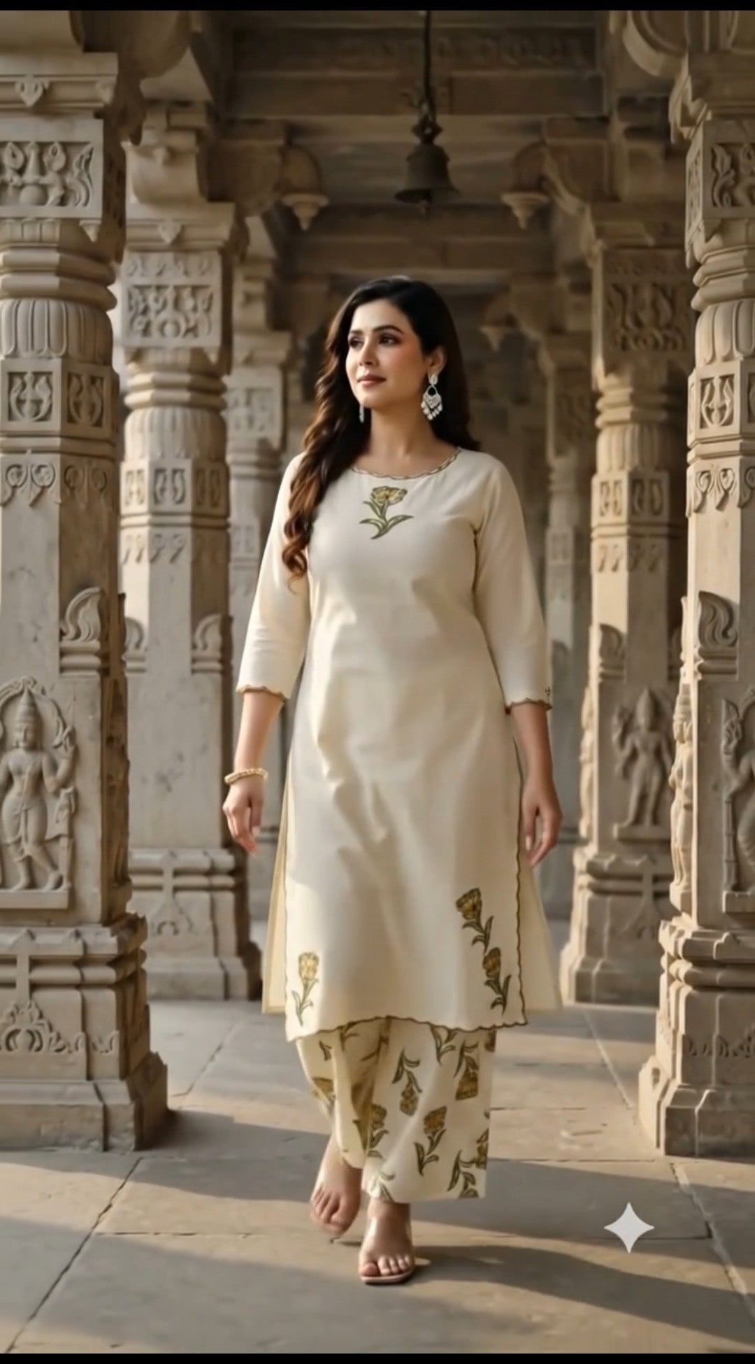 Two piece natural cotton ready to wear set